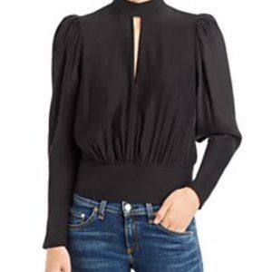 FRAME - Satin Keyhole Top - Medium